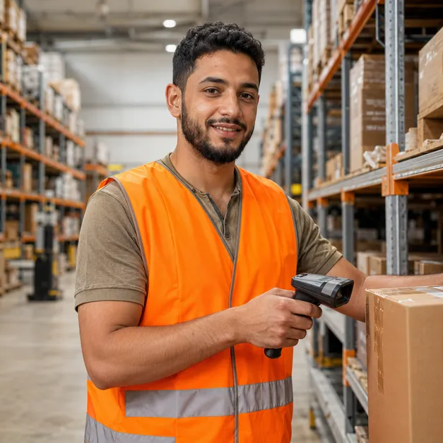 Logistikmitarbeiter in einem Lager
